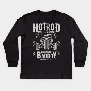 Hotroad Twisted Maniac America's Badboy Custom Classic Kids Long Sleeve T-Shirt